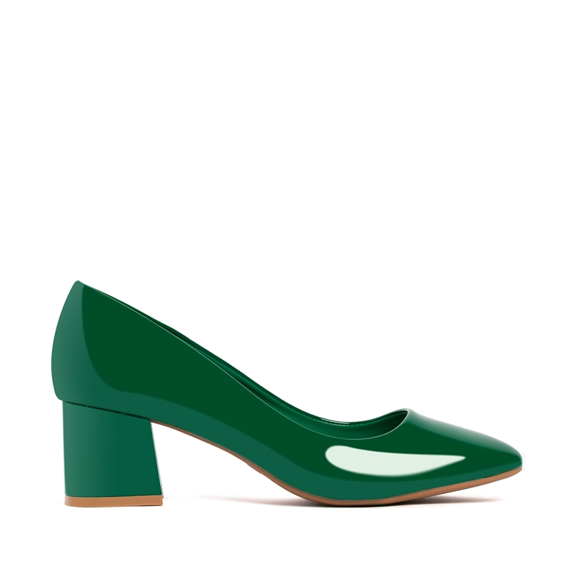 ZAPATOS TACO VERDE OFICINA WEIDE GH52 - 1