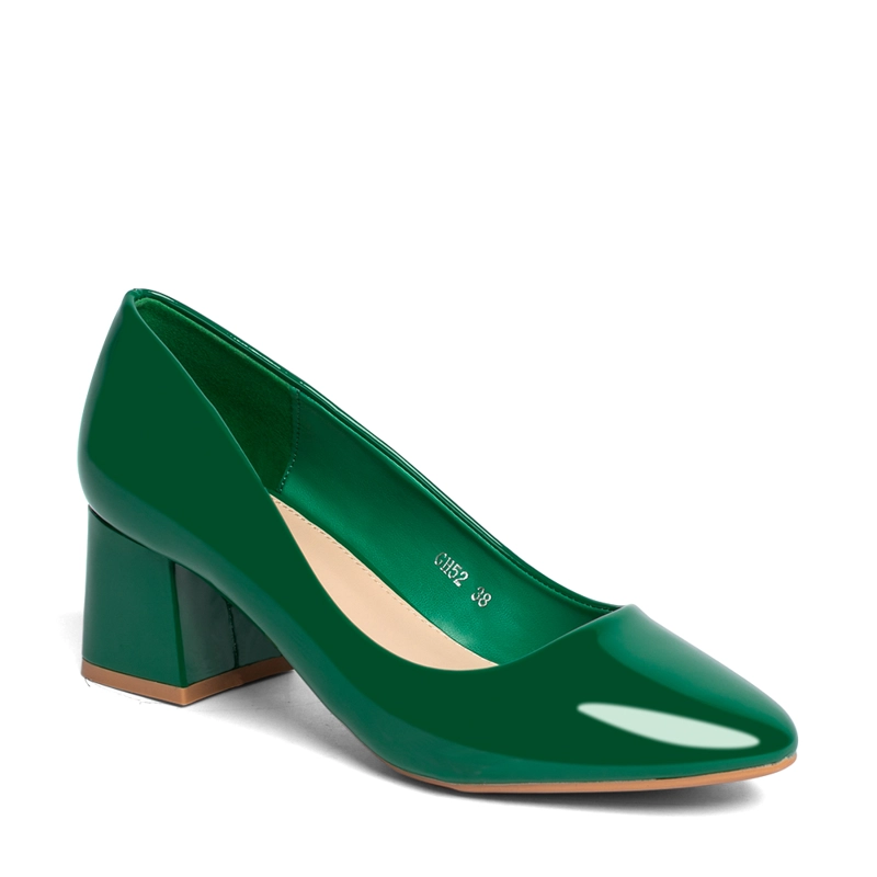 ZAPATOS TACO VERDE OFICINA WEIDE GH52 - 3