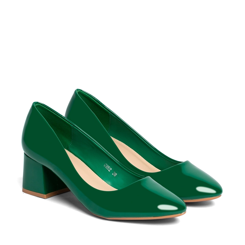 ZAPATOS TACO VERDE OFICINA WEIDE GH52 - 5