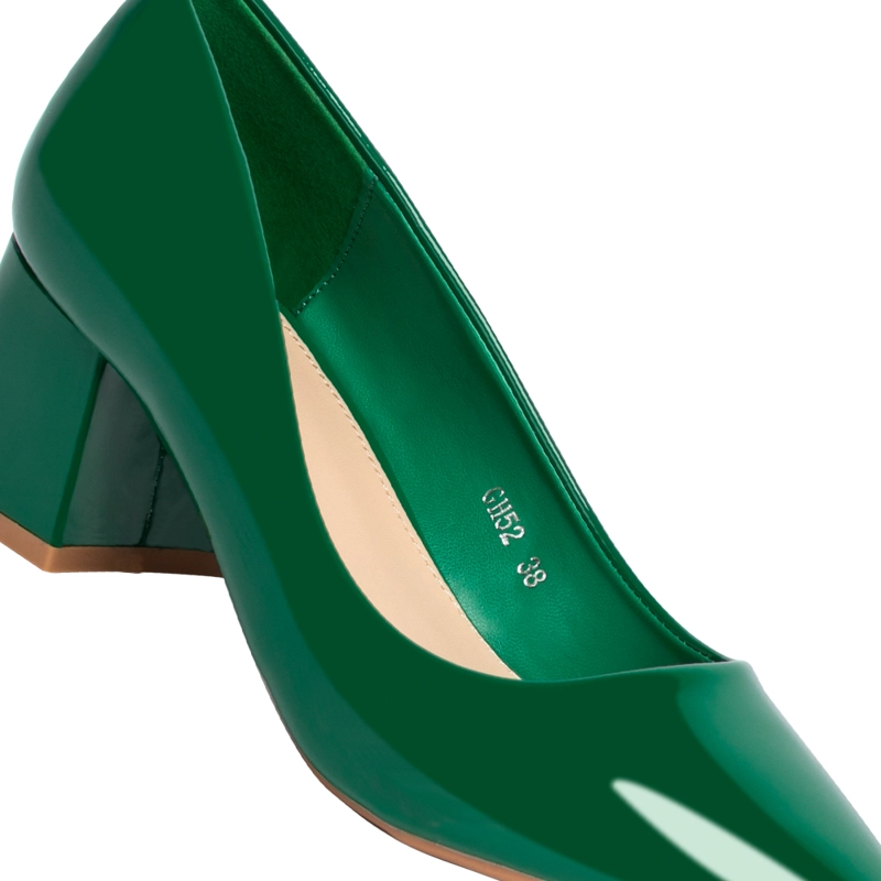 ZAPATOS TACO VERDE OFICINA WEIDE GH52 - 6