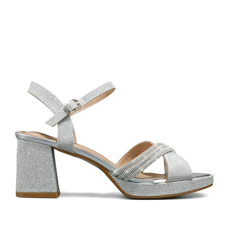 SANDALIA TACO DE MODA CON PEDRERIA MUJER WEIDE YOU536 - 1