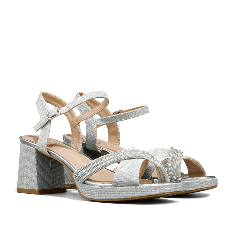 SANDALIA TACO DE MODA CON PEDRERIA MUJER WEIDE YOU536 - 6