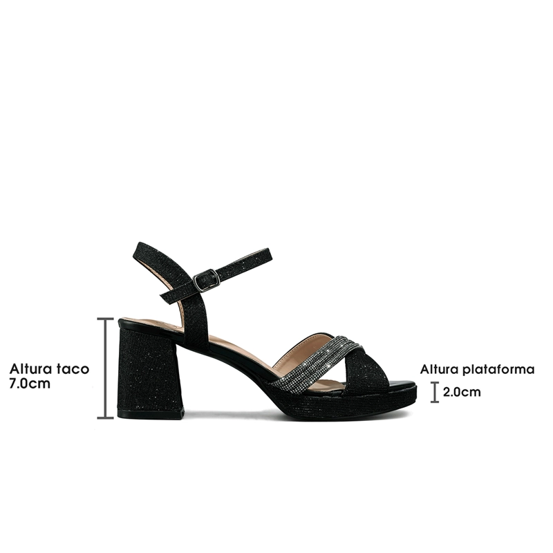 SANDALIA TACO DE MODA CON PEDRERIA MUJER WEIDE YOU536 - 7