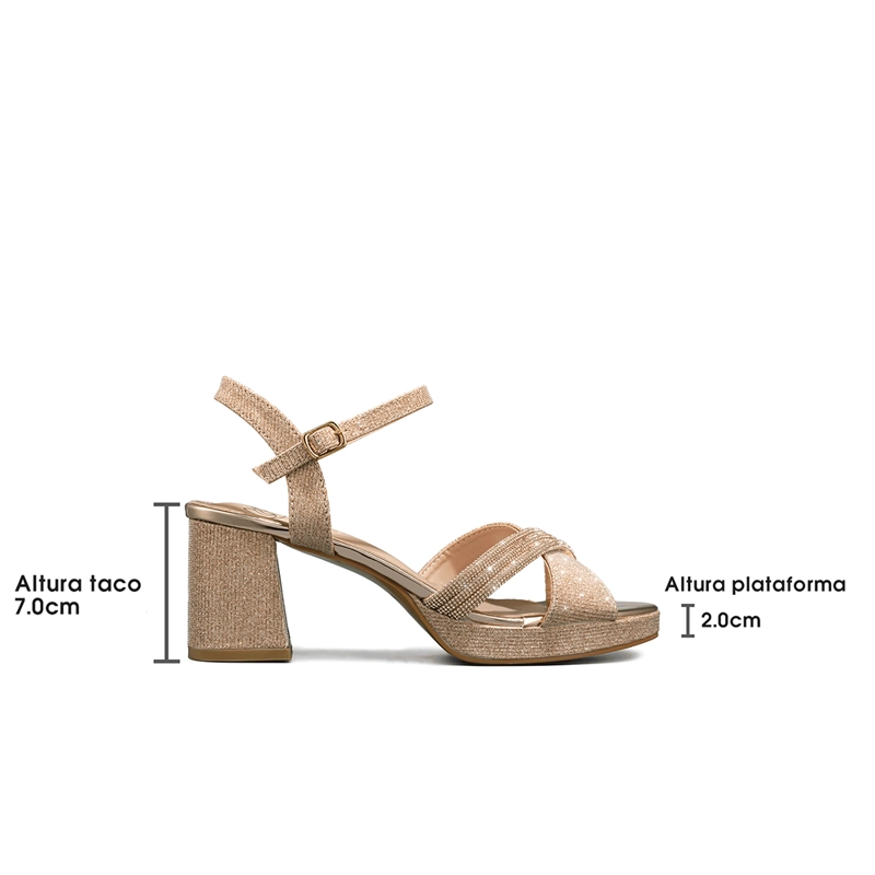 SANDALIA TACO DE MODA CON PEDRERIA MUJER WEIDE YOU536 - 7