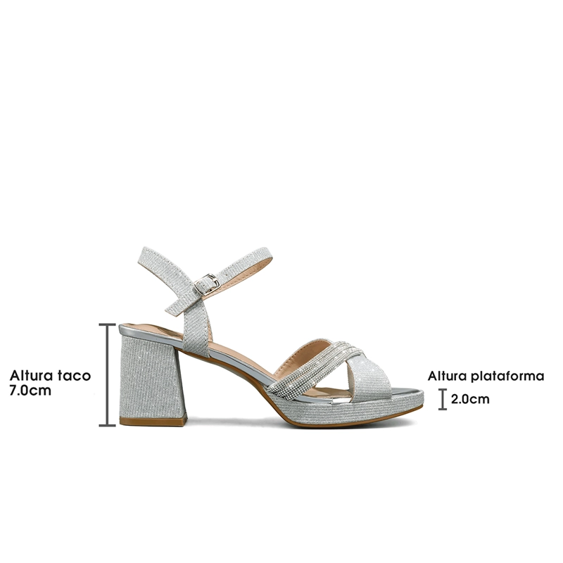 SANDALIA TACO DE MODA CON PEDRERIA MUJER WEIDE YOU536 - 7