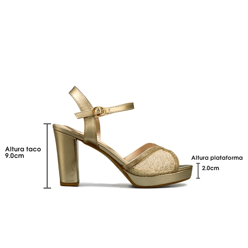 SANDALIA TACO ALTO PEDRERIA FIESTA MUJER WEIDE YOU533 - 9