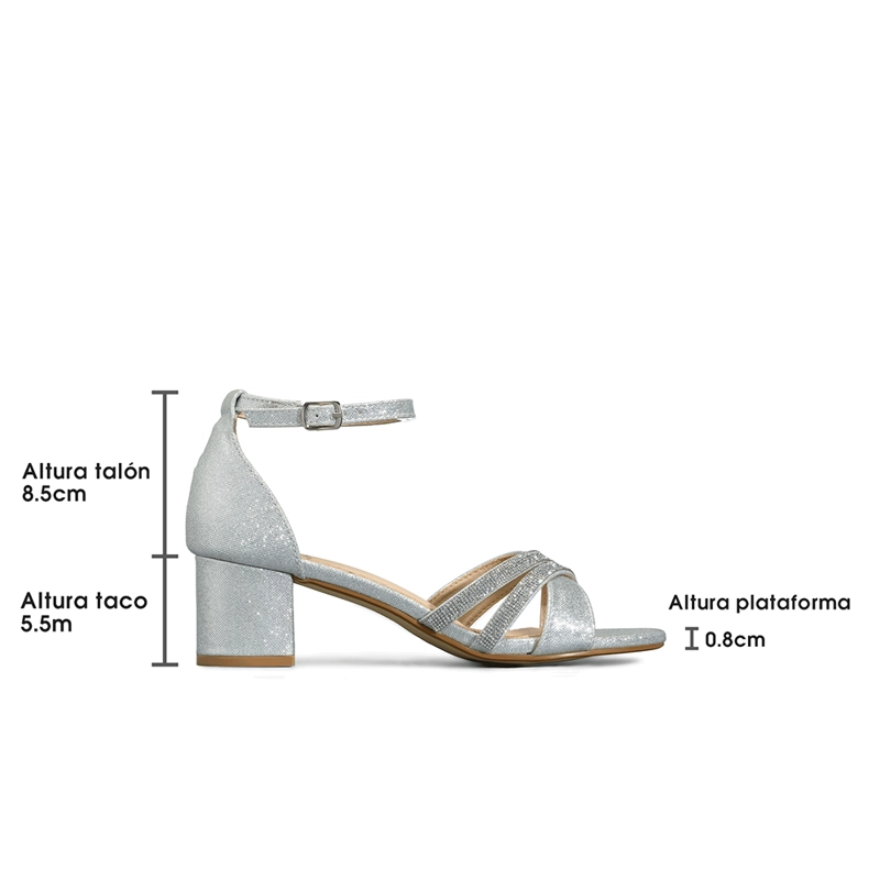 SANDALIA TACO GRUESO FIESTA PEDRERIA MUJER WEIDE YOU525 - 8