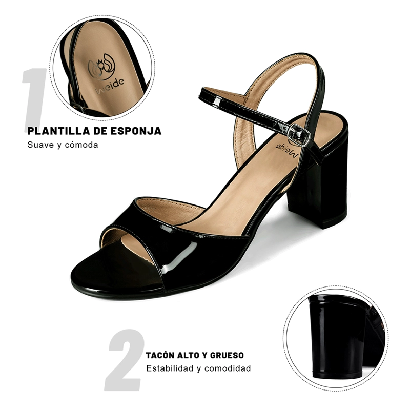 SANDALIA CASUAL TACO ALTO SIMIL CHAROL WEIDE MUJER YOU550 - 7