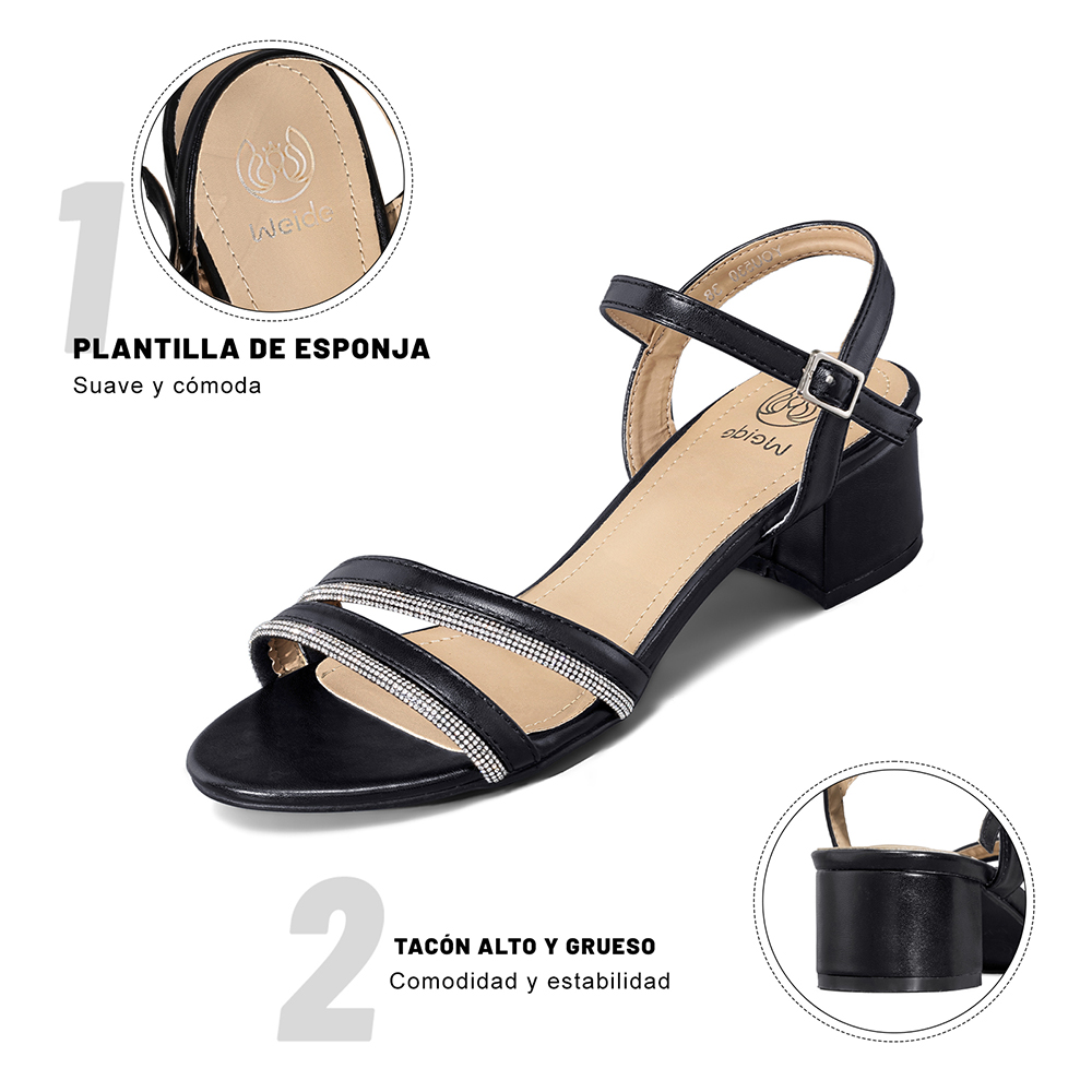 SANDALIA CASUAL CLASICA TACO CONFORT MUJER WEIDE YOU530 - 8