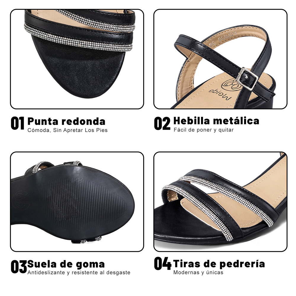 SANDALIA CASUAL CLASICA TACO CONFORT MUJER WEIDE YOU530 - 9