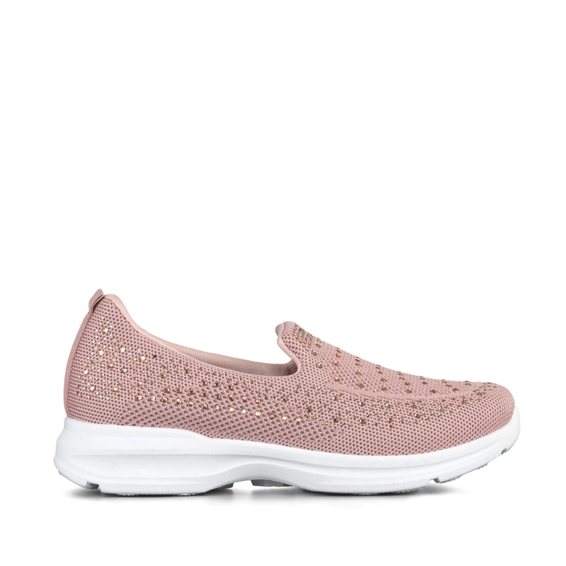 ZAPATILLA CASUAL MUJER SLIP ON CON PEDRERIA WEIDE TFA203 - 1