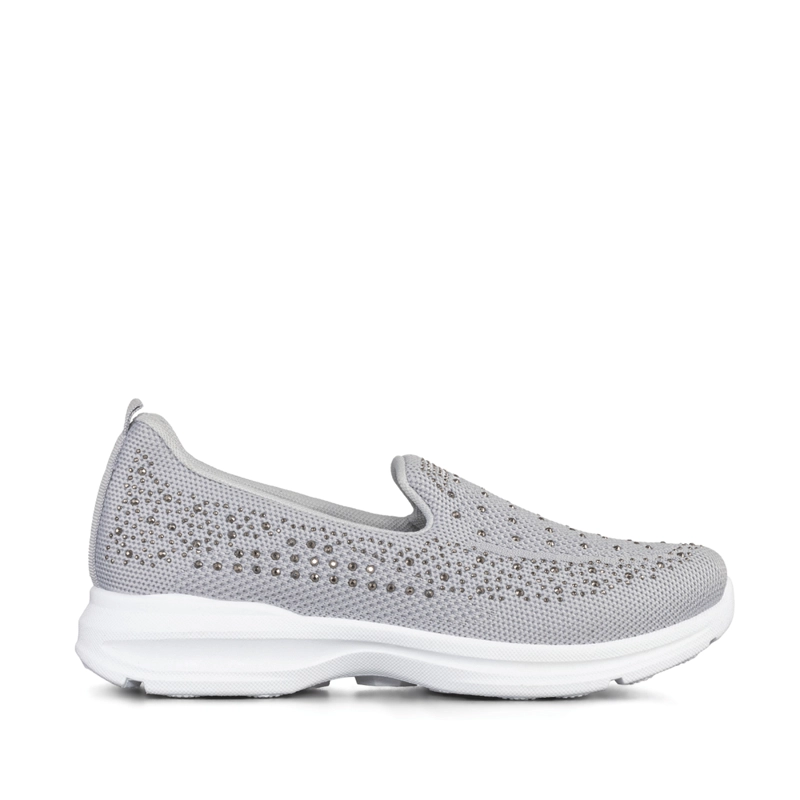 ZAPATILLA CASUAL MUJER SLIP ON CON PEDRERIA WEIDE TFA203 - 1