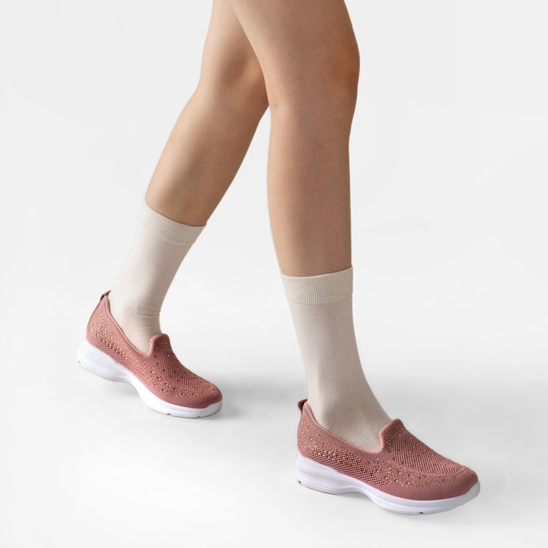 ZAPATILLA CASUAL MUJER SLIP ON CON PEDRERIA WEIDE TFA203 - 2