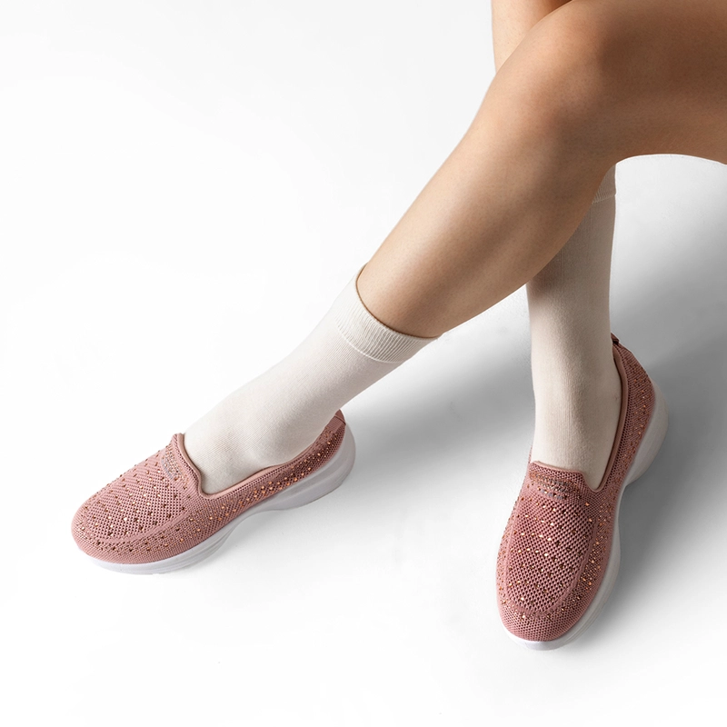 ZAPATILLA CASUAL MUJER SLIP ON CON PEDRERIA WEIDE TFA203 - 3