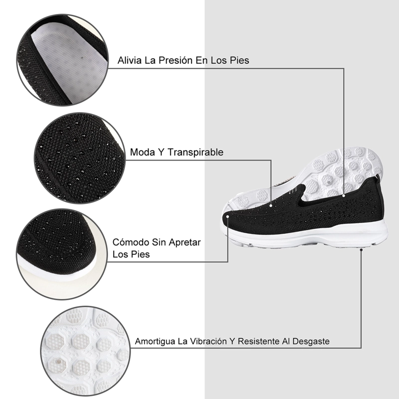 ZAPATILLA CASUAL MUJER SLIP ON CON PEDRERIA WEIDE TFA203 - 8