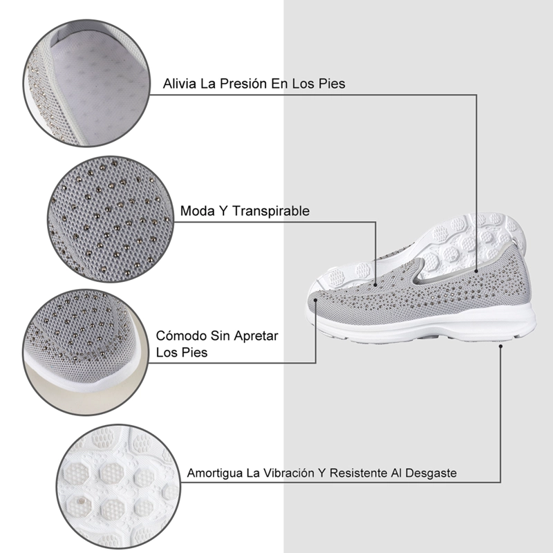 ZAPATILLA CASUAL MUJER SLIP ON CON PEDRERIA WEIDE TFA203 - 8