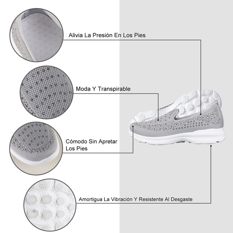 ZAPATILLA CASUAL MUJER SLIP ON CON PEDRERIA WEIDE TFA203 - 8