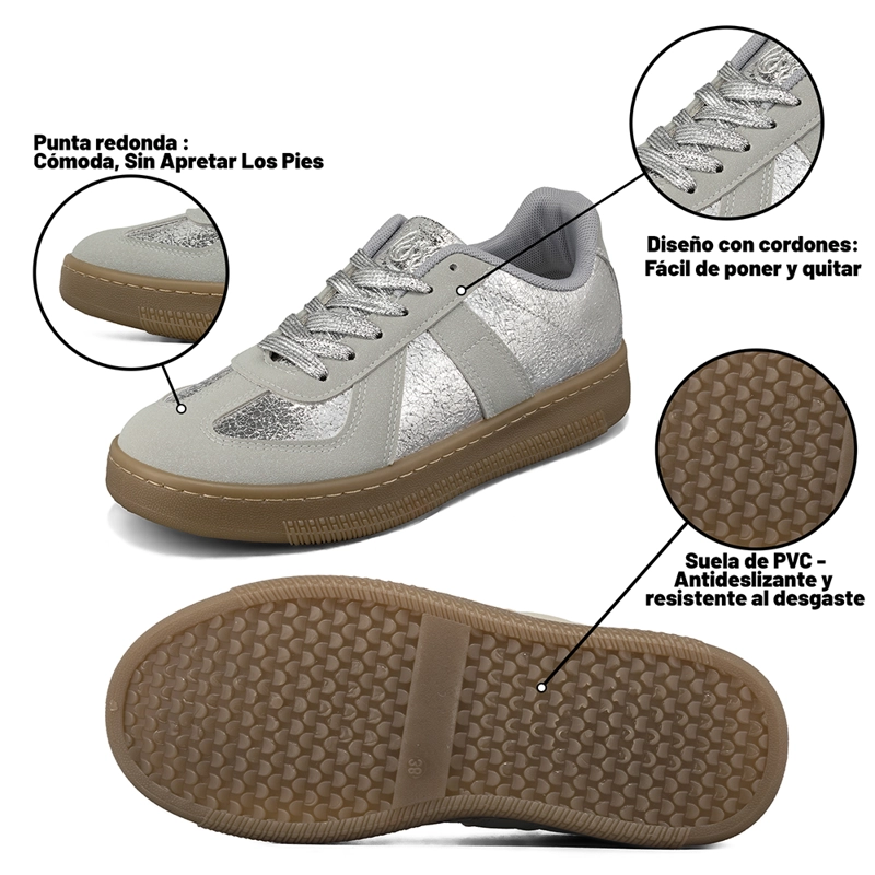 ZAPATILLA DEPORTIVA COMFORT MUJER ECO CUERO WEIDE TFA201 - 6