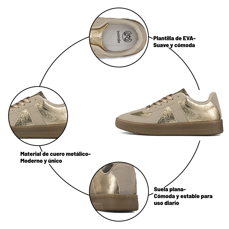 ZAPATILLA DEPORTIVA COMFORT MUJER ECO CUERO WEIDE TFA201 - 7
