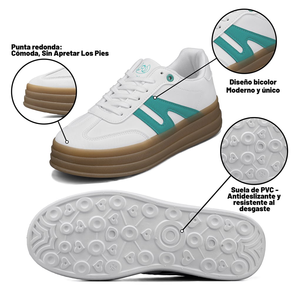 ZAPATILLA CASUAL URBANA PLATAFORMA MUJER WEIDE SL65 - 8