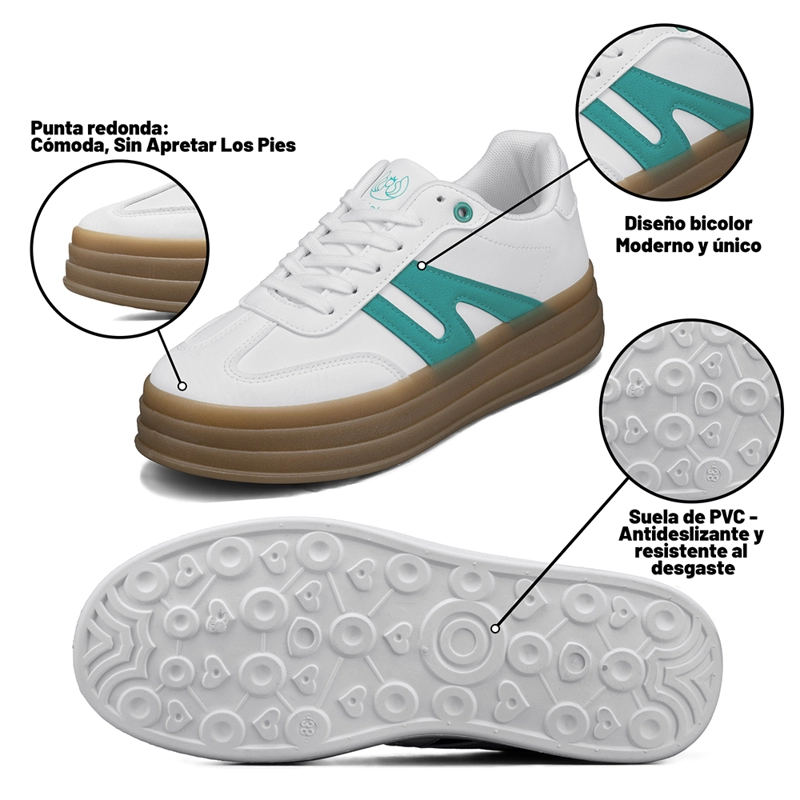 ZAPATILLA CASUAL URBANA PLATAFORMA MUJER WEIDE SL65 - 8
