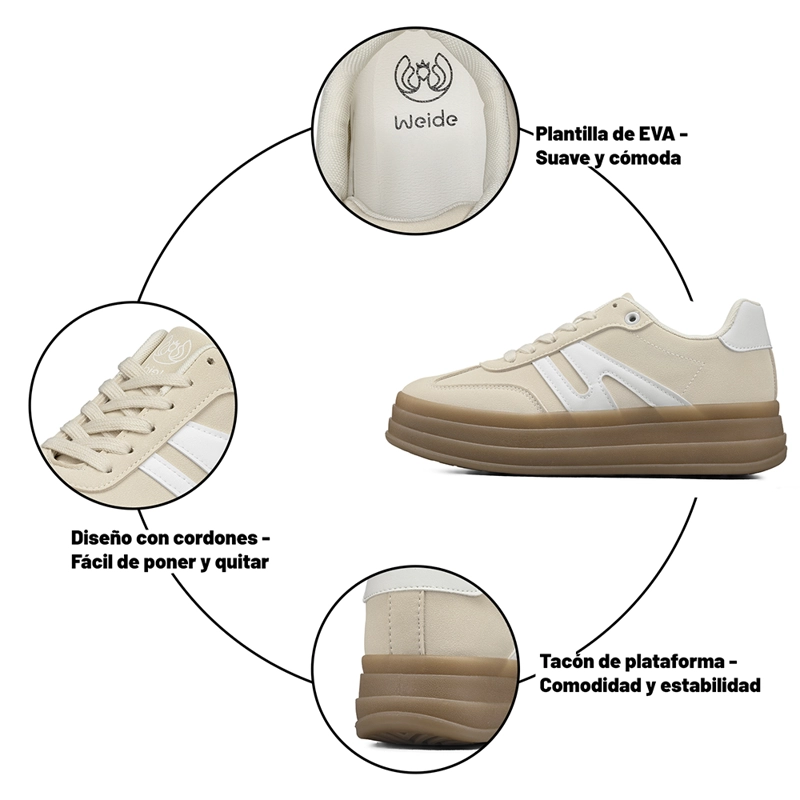 ZAPATILLA CASUAL URBANA PLATAFORMA MUJER WEIDE SL65 - 9