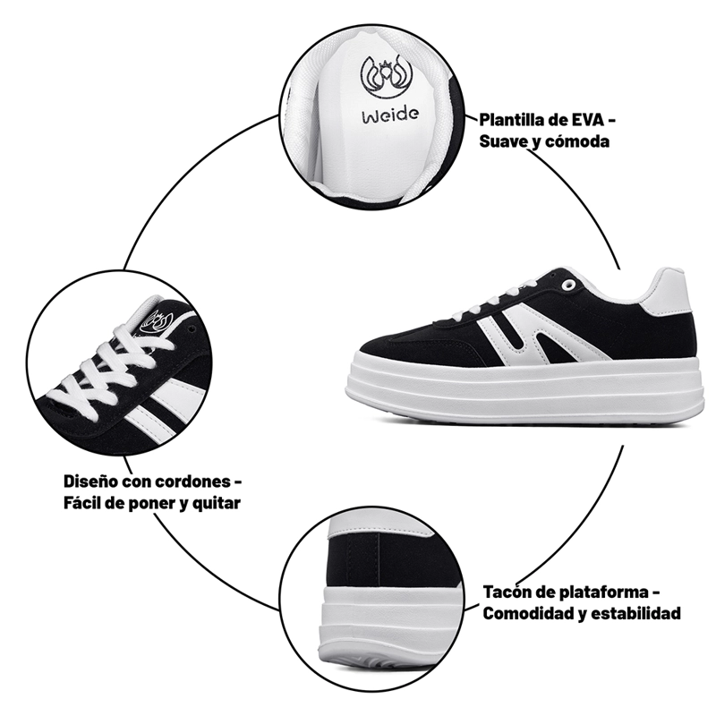 ZAPATILLA CASUAL URBANA PLATAFORMA MUJER WEIDE SL65 - 9