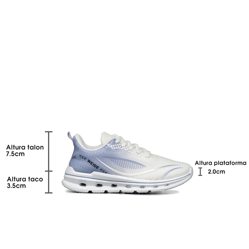 ZAPATILLA CASUAL PLATAFORMA TRANSPIRABLE MUJER WEIDE TFA311 - 6