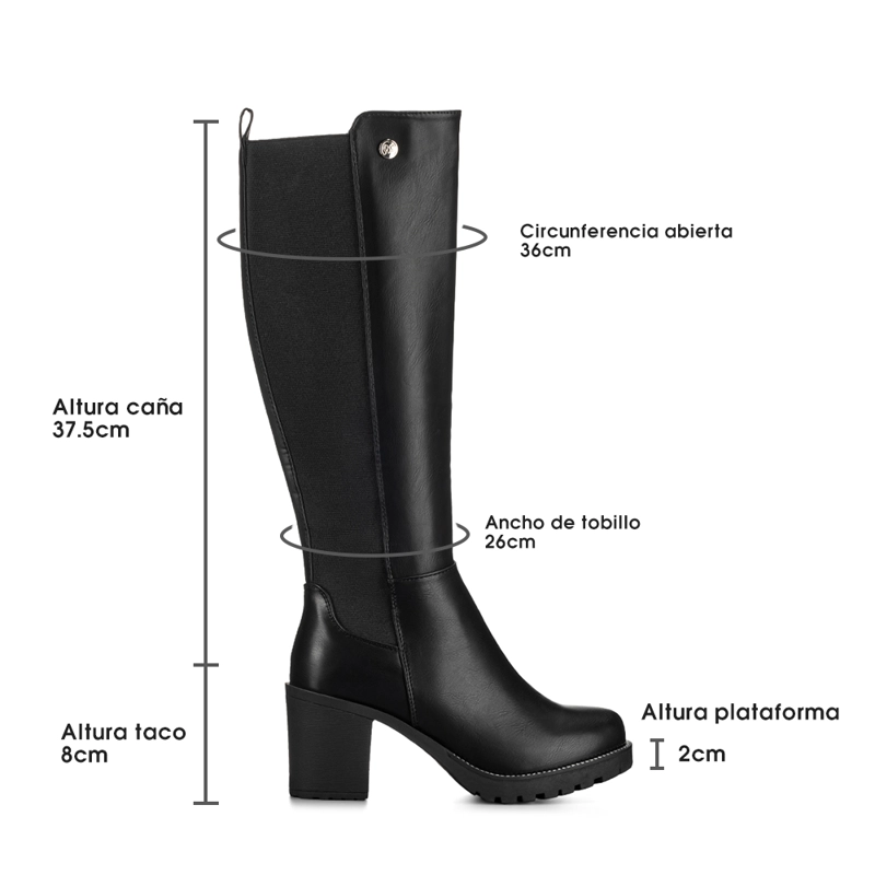 BOTA NEGRO CASUAL MUJER WEIDE ZS53 - 6