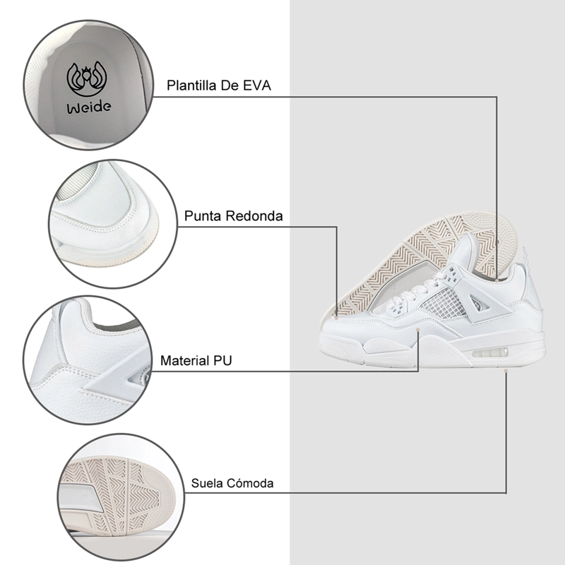ZAPATILLAS DEPORTIVAS CASUAL MUJER CON CORDONES WEIDE TFA202 - 8