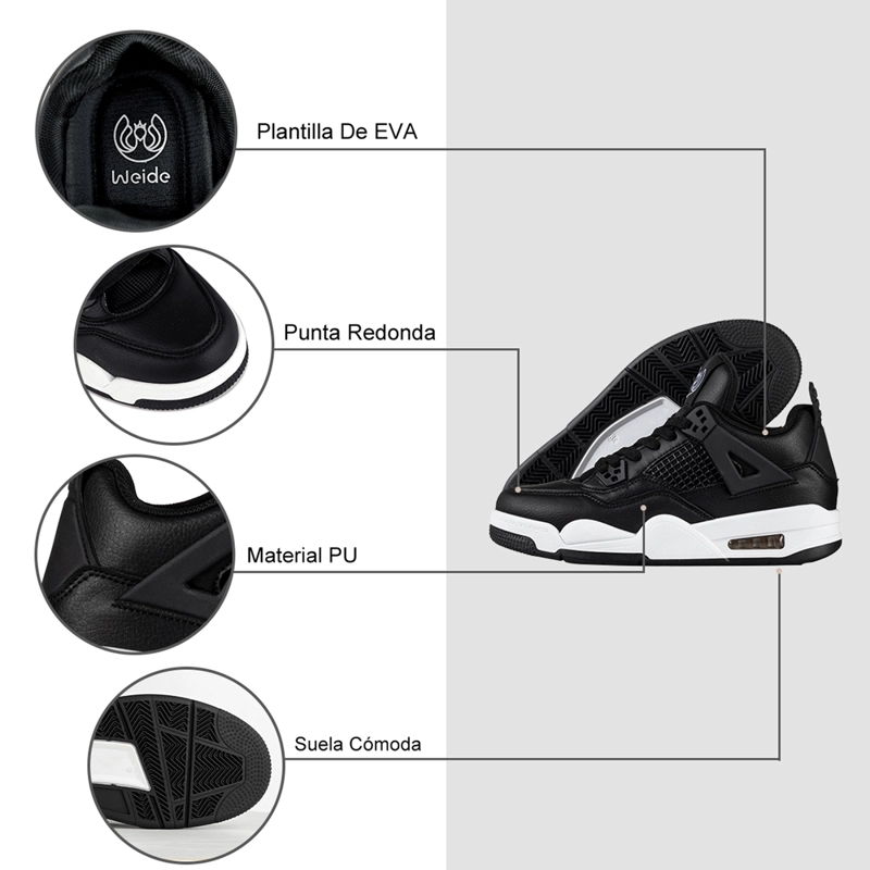 ZAPATILLAS DEPORTIVAS CASUAL MUJER CON CORDONES WEIDE TFA202 - 8