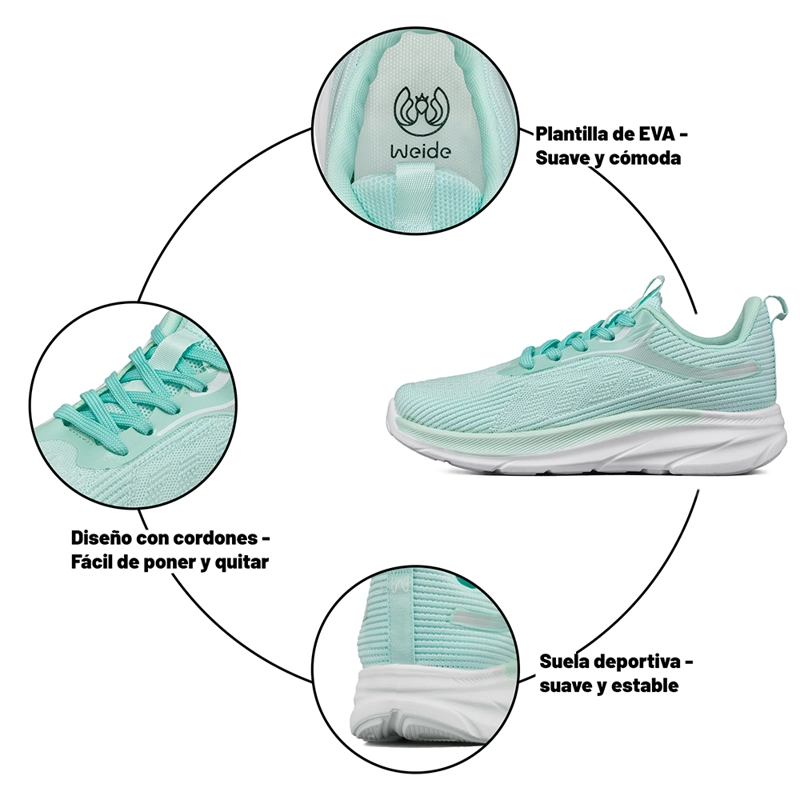 ZAPATILLA DEPORTIVA MUJER URBANA CON CORDONES WEIDE TFA207 - 7