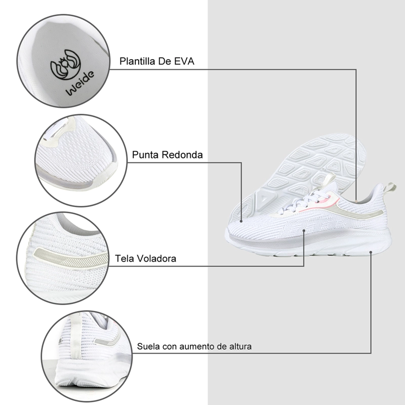 ZAPATILLA DEPORTIVA MUJER URBANA CON CORDONES WEIDE TFA207 - 8