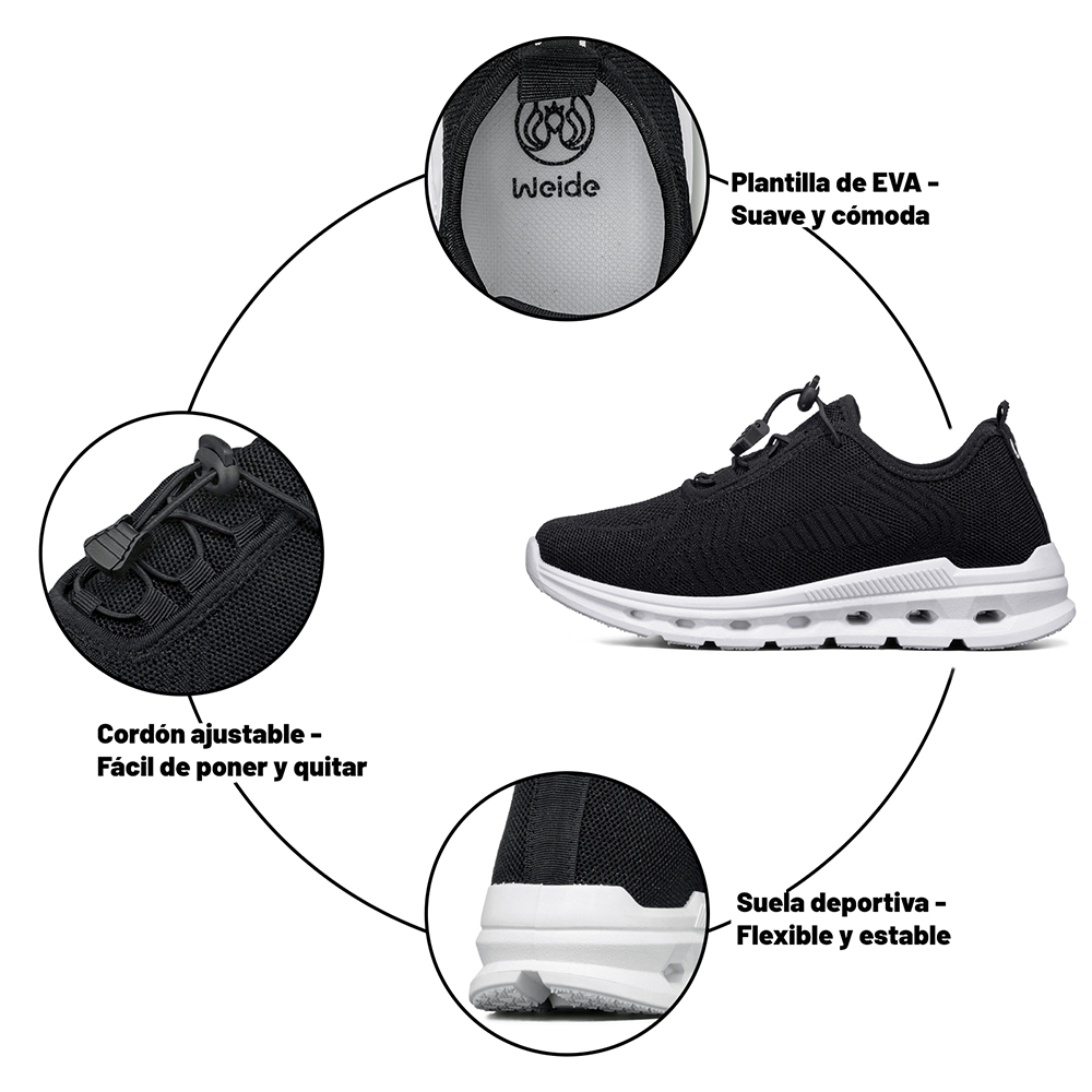 ZAPATILLA CASUAL DEPORTIVA MALLA MUJER WEIDE TFA320 - 9
