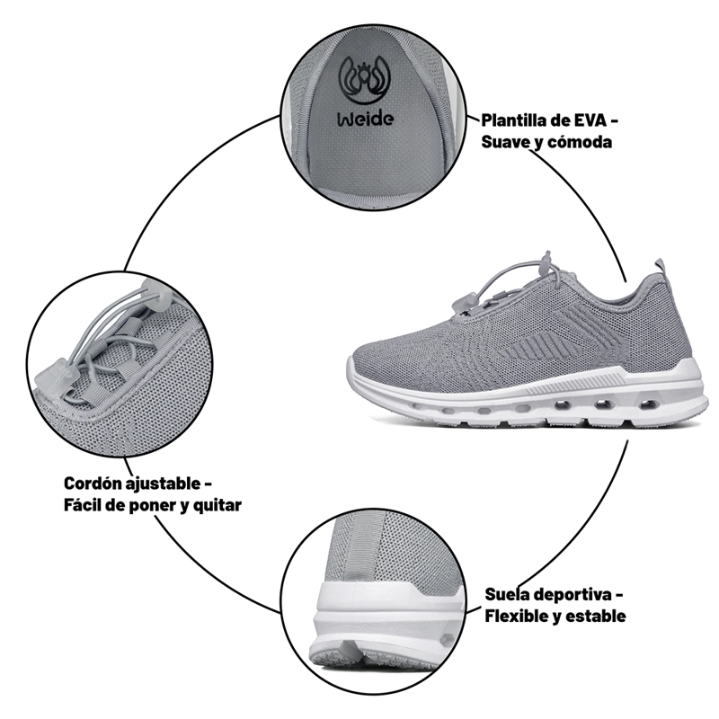 ZAPATILLA CASUAL DEPORTIVA MALLA MUJER WEIDE TFA320 - 9