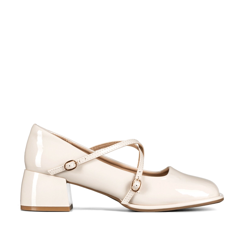 ZAPATO MARY JANE NEGRO PU ACHAROLADO ELEGANTE MUJER WEIDE YL65 - 4