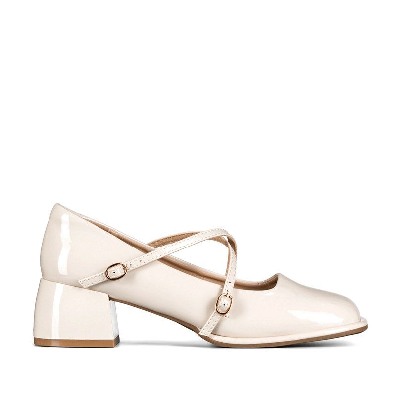 ZAPATO MARY JANE NEGRO PU ACHAROLADO ELEGANTE MUJER WEIDE YL65 - 4