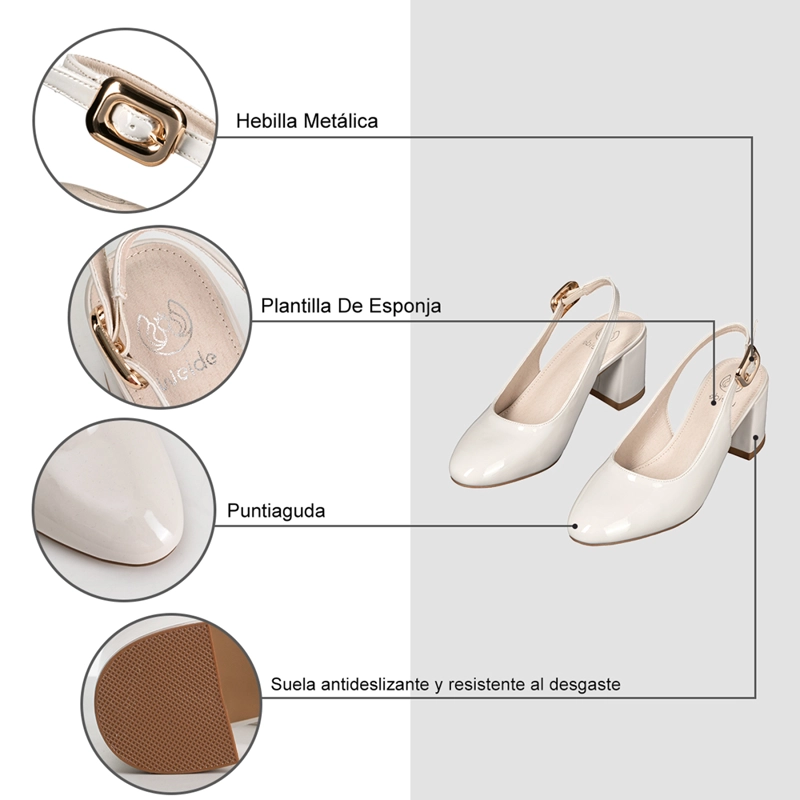 ZAPATO CASUAL TACONES CHAROL VERANO MUJER WEIDE YL82 - 6