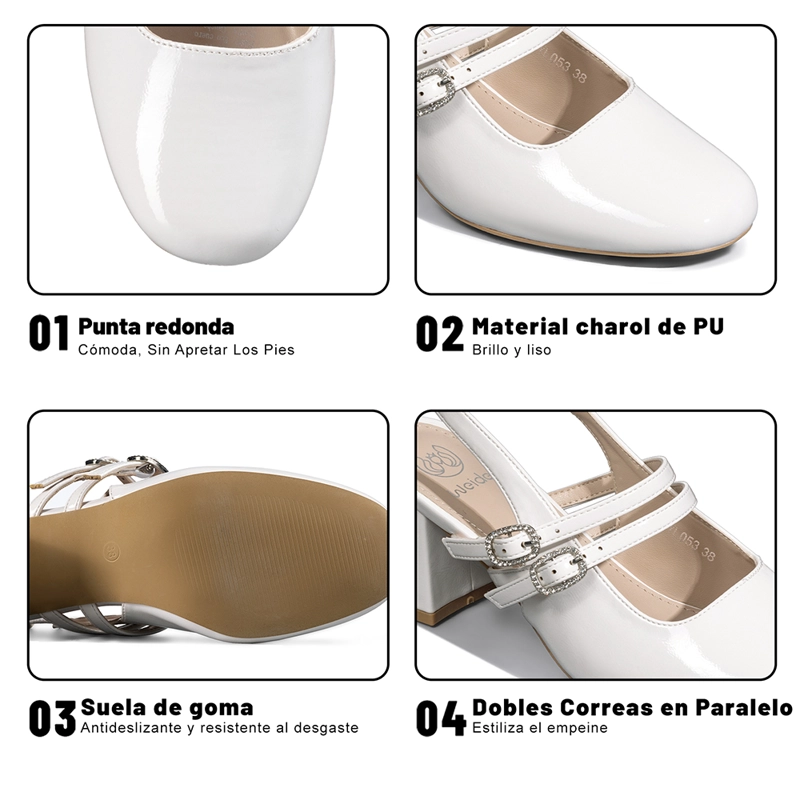 ZAPATO TACO TALON DESCUBIERTO ELEGANTE MUJER WEIDE YL053 - 9