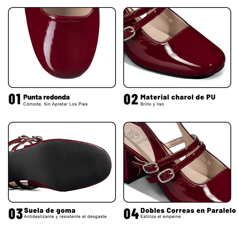 ZAPATO TACO TALON DESCUBIERTO ELEGANTE MUJER WEIDE YL053 - 9