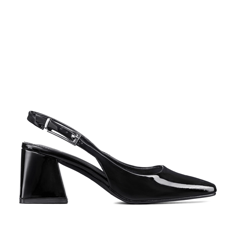ZAPATO TACO TALON ABIERTO SIMIL CHAROL  MUJER WEIDE YOU538 - 1