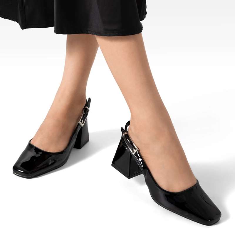 ZAPATO TACO TALON ABIERTO SIMIL CHAROL  MUJER WEIDE YOU538 - 3