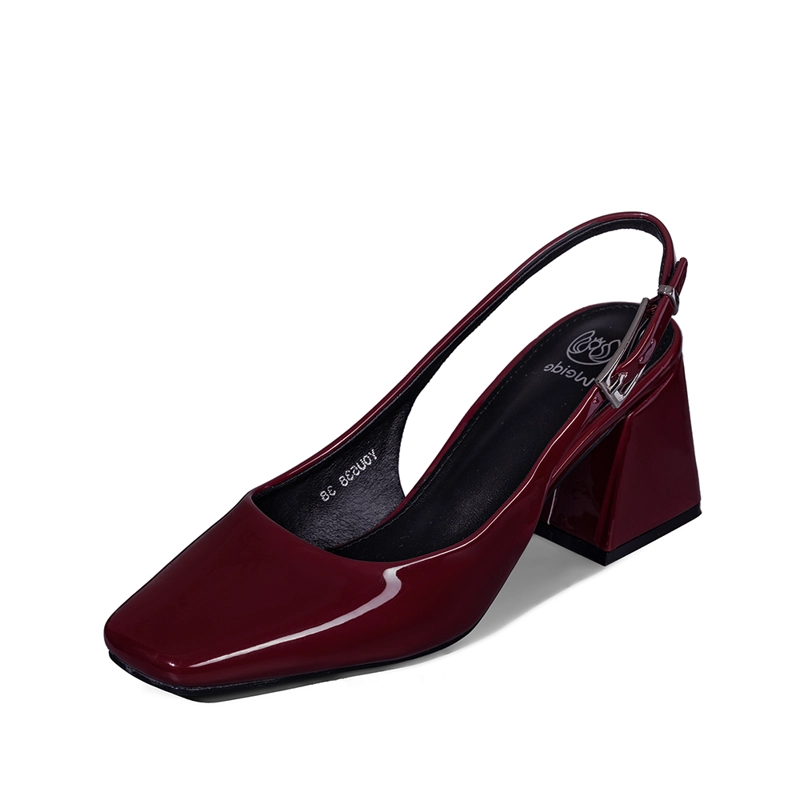 ZAPATO TACO TALON ABIERTO SIMIL CHAROL  MUJER WEIDE YOU538 - 4