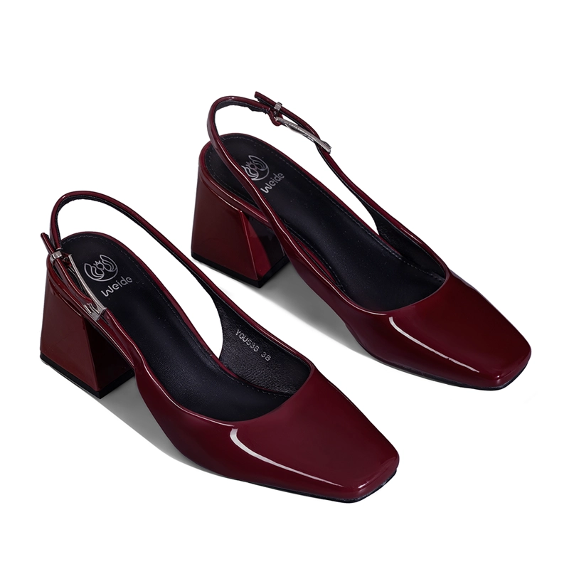 ZAPATO TACO TALON ABIERTO SIMIL CHAROL  MUJER WEIDE YOU538 - 5