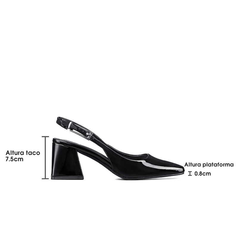 ZAPATO TACO TALON ABIERTO SIMIL CHAROL  MUJER WEIDE YOU538 - 6