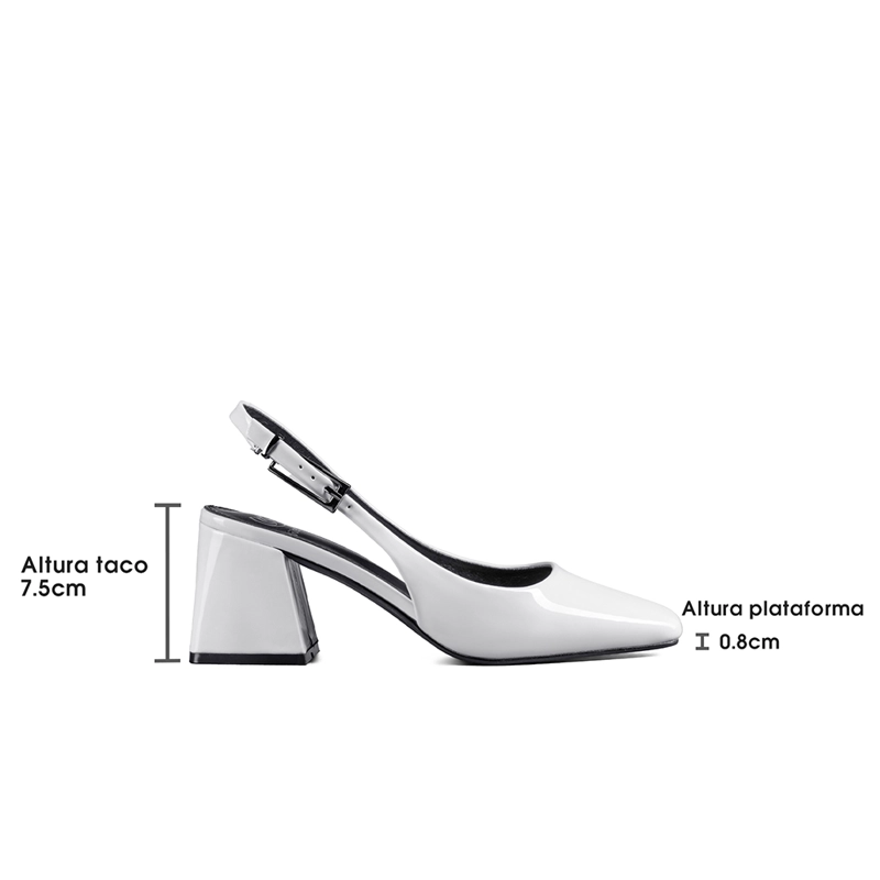 ZAPATO TACO TALON ABIERTO SIMIL CHAROL  MUJER WEIDE YOU538 - 6