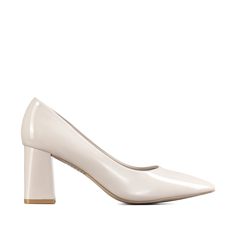 ZAPATO TACO PU ACHAROLADO PUNTIAGUDO MODA MUJER WEIDE YOU526 - 1
