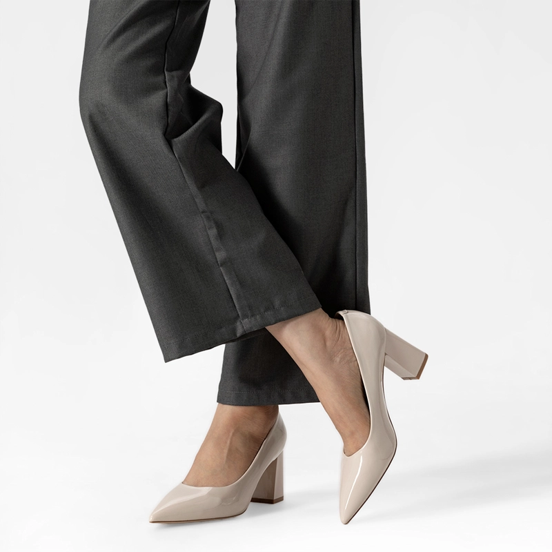 ZAPATO TACO PU ACHAROLADO PUNTIAGUDO MODA MUJER WEIDE YOU526 - 3
