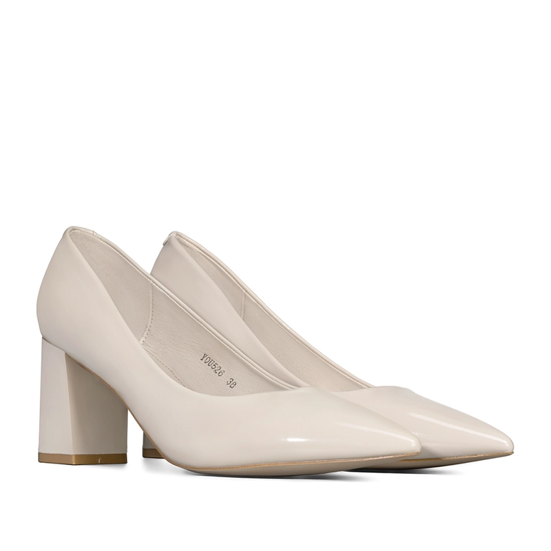 ZAPATO TACO PU ACHAROLADO PUNTIAGUDO MODA MUJER WEIDE YOU526 - 6
