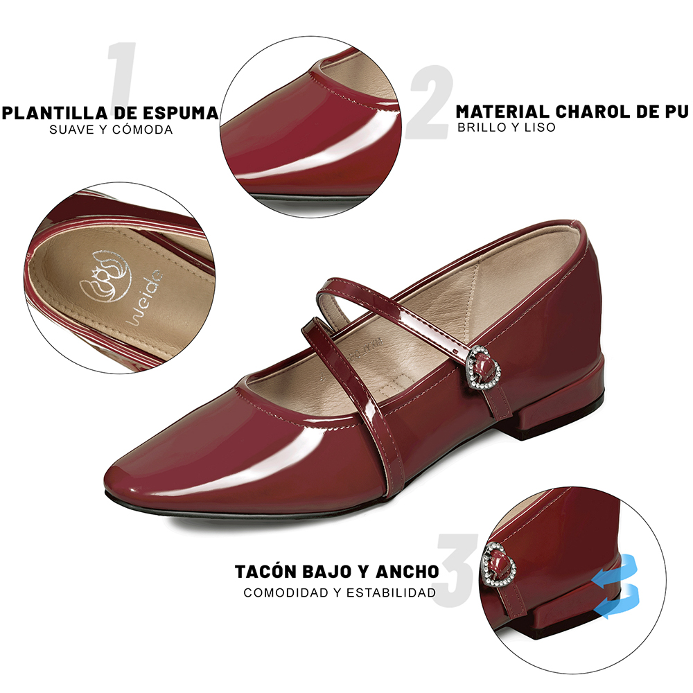 ZAPATO MARY JANE ESTILO ELEGANTE MUJER WEIDE YL050 - 8